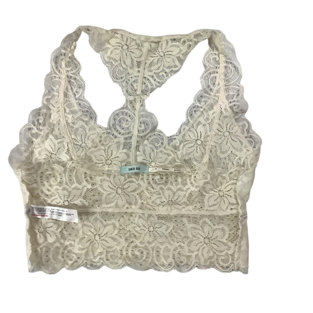 Kimchi Blue lace racerback bralette ivory size S - Picture 4 of 6